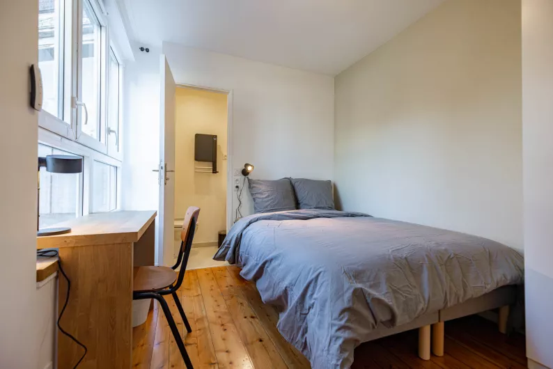 Room with private bathroom